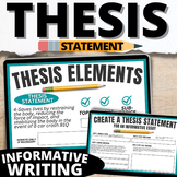 Thesis Statement Practice Activities Informational Informa