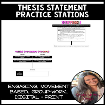 Preview of Thesis Statement Practice Stations
