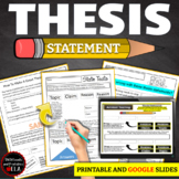 Thesis Statement Practice Worksheets DIGITAL RESOURCES Arg