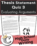 Thesis Statement Quiz 3 Evaluating Written Arguments | for