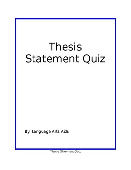 take thesis quiz