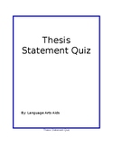 Thesis Statement Quiz