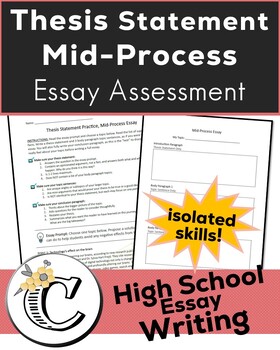 Preview of Thesis Statement Assessment, Topic Sentences & Conclusion | Mid-Process Writing