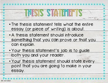 thesis and thesis statement