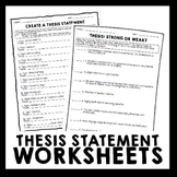 Thesis Statement Practice Worksheets