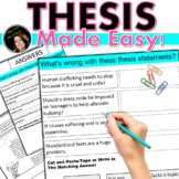 Thesis Statement Worksheets