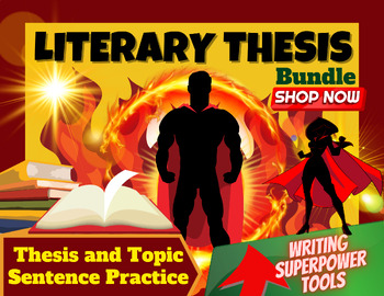 Preview of Thesis Statement Practice & Topic Sentences Practice Worksheets Bundle: Digital