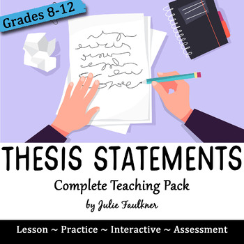 Preview of Thesis Statement Writing Lesson, Complete Teaching Unit