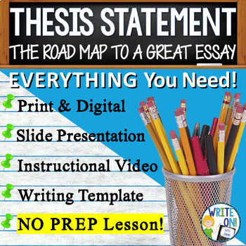 Preview of Thesis Statements & Writing Leads in Essay Writing - Essay Introduction Lesson