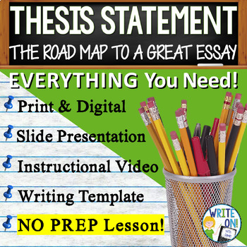 Preview of Thesis Statement Writing - Thesis Statement in a Writing Lead - Essay Writing