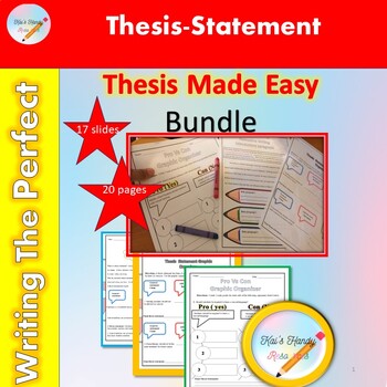 Preview of Thesis Statement Writing Worksheet Bundle: Graphic Organizers