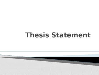 Thesis Statement and Essay Hooks by Principal Printable | TpT