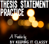 Thesis Statement and Organization Practice