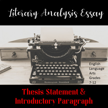 Preview of Literary Analysis Essay: Thesis Statement and Introductory Paragraph