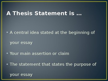 Thesis Statements by The English Corner | TPT