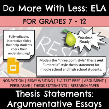 thesis test prep practice