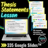 Thesis Statements Mini Lesson Interactive Game Activity wi