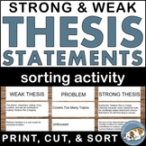 Thesis Statements Sorts Activity
