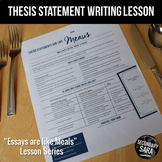 Thesis Statements are like Menus (DISTANCE LEARNING): Lesson for ANY Essay!