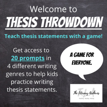 Preview of Thesis Throwdown! Teach and review thesis statements with some fun!