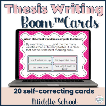 Preview of Thesis Writing Activity - Boom™ Cards