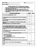 Thesis and Essay Peer and Self Review Checklist