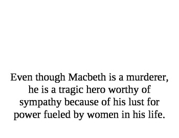 what is a good thesis for macbeth