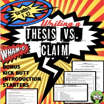 THESIS vs.CLAIM by Hands on Reading | TPT