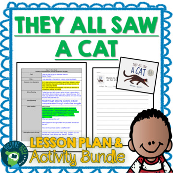 Preview of They All Saw a Cat by Brendan Wenzel Lesson Plan and Activities