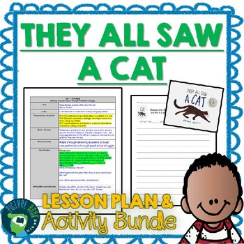 Preview of They All Saw a Cat by Brendan Wenzel Lesson Plan and Google Activities