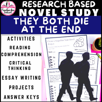 Preview of They Both Die at the End Adam Silvera Novel Study Curriculum-Answer Keys 110pgs