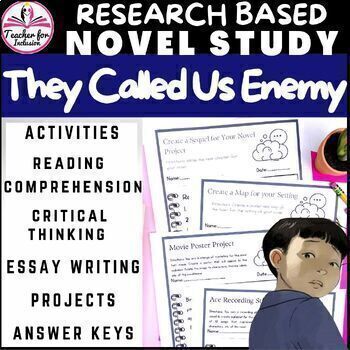 Preview of They Called US Enemy George Takei Novel Study Answer Keys Editable 100pgs