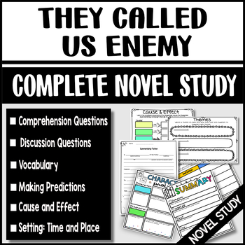 They Called Us Enemy Novel Worksheets Crossword-Word Scramble-Word