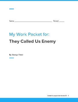 Preview of They Called Us Enemy-Chapter Comprehension Questions
