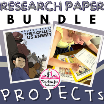 Preview of They Called Us Enemy George Takei Project/Research Paper Bundle