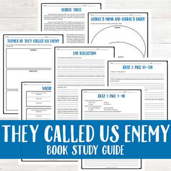 They Called Us Enemy Novel Worksheets Crossword-Word Scramble-Word