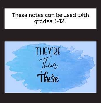 Preview of They're, Their, & There - A Quick and Simple Breakdown for Grades 3 - 12