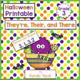 They're, Their, and There - Halloween Language Printable