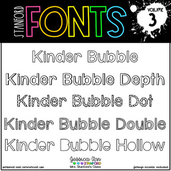 Preview of Thick Bubble and Block Fonts - Stanford Font Bundle 3