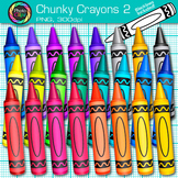 Thick Crayon Clipart: 25 Rainbow School Supply Clip Art Co