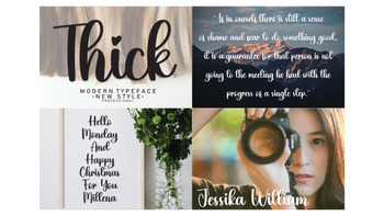 Preview of Beautiful Thick Fonts | Unleash the Power of Handwritten Elegance