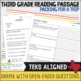 Third Grade Reading Comprehension Passage for Drama- open 