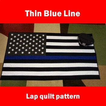 Preview of Thin Blue Line lap quilt PATTERN