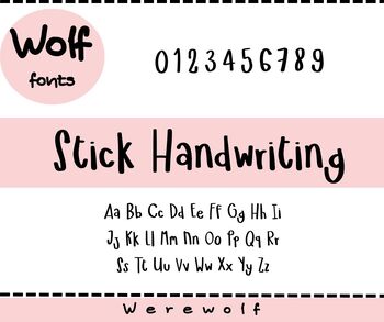 Preview of Stick Handwriting Font