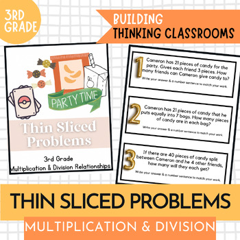 Preview of Thin Sliced Problems 3rd Multiplication & Division Relationships