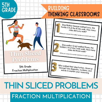 Preview of Thin Sliced Problems 5th Fraction Multiplication