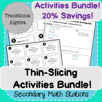 Preview of Thin-Slicing Activities Growing Bundle!