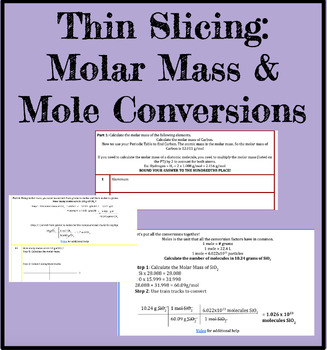 Preview of Thin Slicing: Molar Mass & Mole Conversions