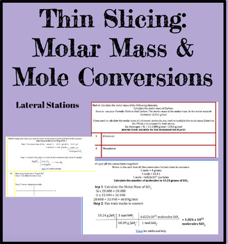 Preview of Thin Slicing: Molar Mass & Mole Conversions - Lateral Stations