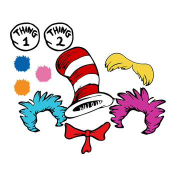 Thing 1 Thing 2 Bundle Svg, Dr Seuss Svg, Cat In The Hat Svg, Dr Seuss ...